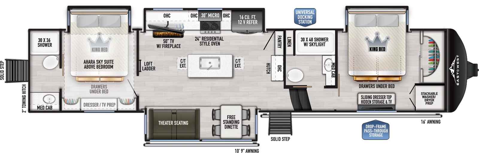 Ahara 390DS Floorplan