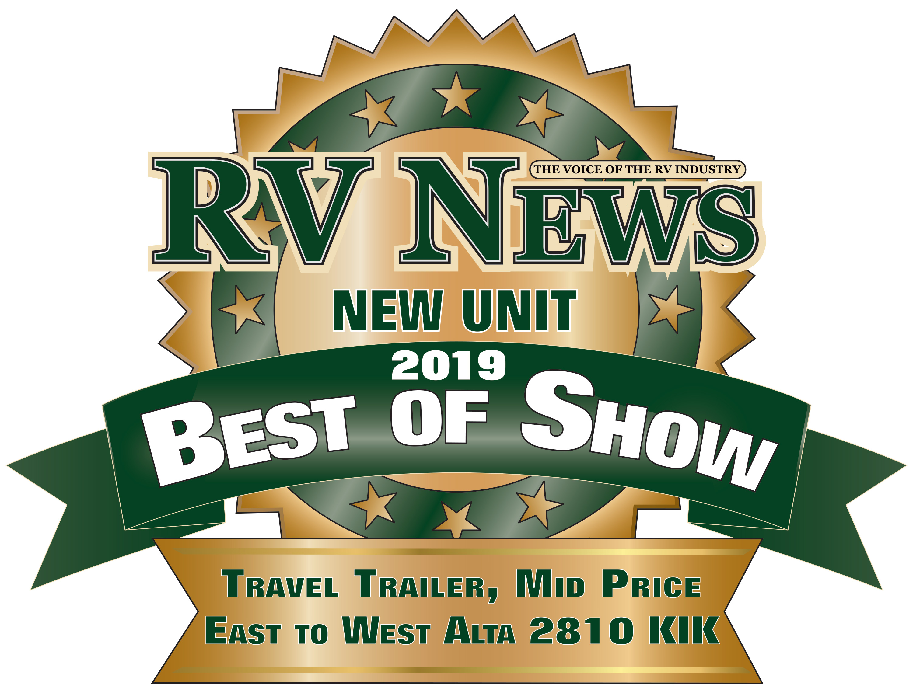 2019 RV News Best of Show Travel Trailer Mid Price: East to West Alta 2810KIK